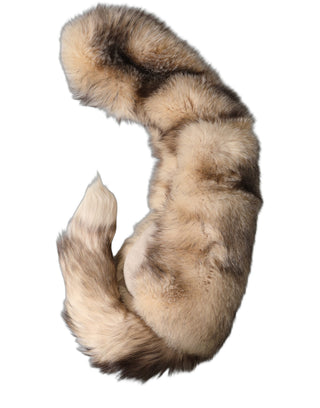 Brown Frost Fox Fur Neck Warmer Winter Scarf