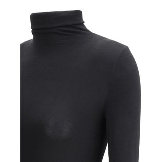 Black Cotton Bodysuit