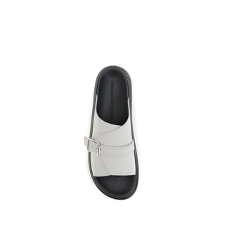 Gray Calf Leather Bos Taurus Platform Sandals