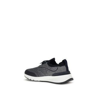 Gray Cotton Athletic Sneakers