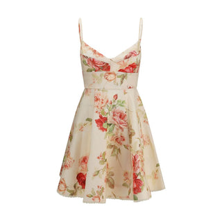 Beige Linen Casual Dress