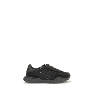 Black Calf Leather Bos Taurus Chunky Sneakers