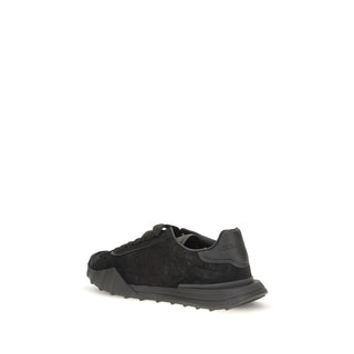 Black Calf Leather Bos Taurus Chunky Sneakers