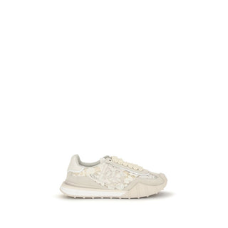 Beige Calf Leather Bos Taurus Sneakers