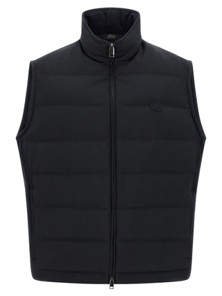Blue Polyester Sleeveless Jacket
