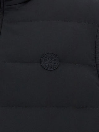 Blue Polyester Sleeveless Jacket