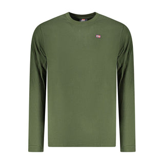 Camiseta verde de algodón para hombre