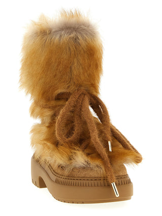 Multicolor Calfskin Flat Boots