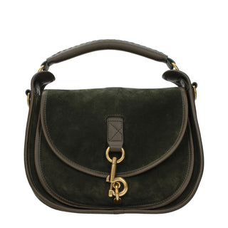 Bolso de cuero verde