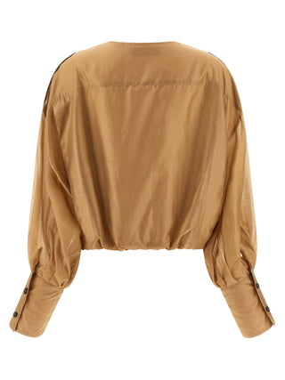 Beige Lyocell Blouse
