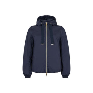 Blue Polyamide Full-Length Jacket
