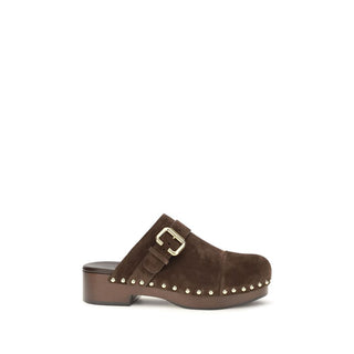 Brown Calf Leather Bos Taurus Clogs