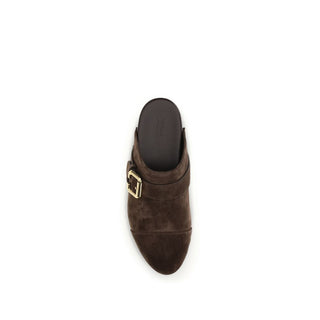 Brown Calf Leather Bos Taurus Clogs