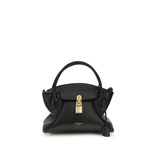 Bolso de mano de cuero de becerro negro Bos Taurus