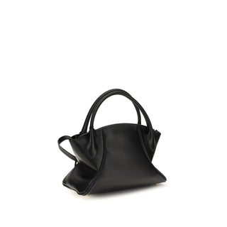 Bolso de mano de cuero de becerro negro Bos Taurus