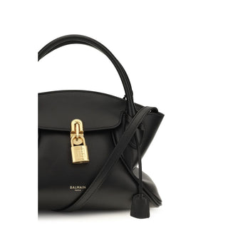 Bolso de mano de cuero de becerro negro Bos Taurus