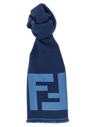 Blue Virgin Wool Scarf