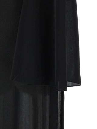 Black Polyester Long Dress