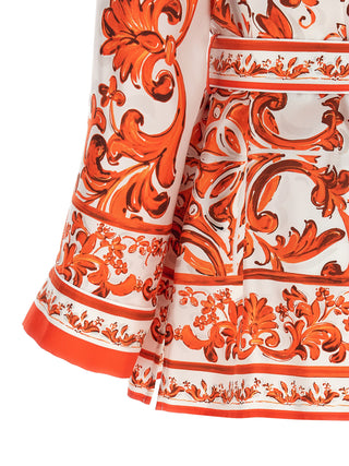 Blusa de seda naranja