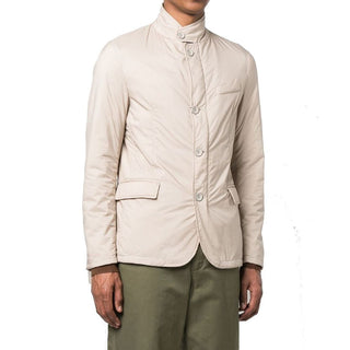 Beige Polyamide Full-Length Jacket