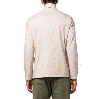 Beige Polyamide Full-Length Jacket