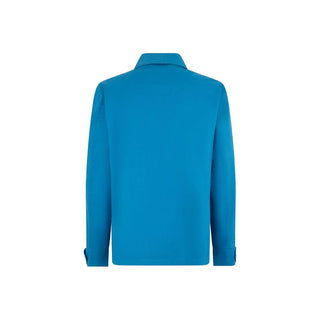 Chaqueta azul de mezclilla de algodón