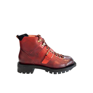Red Leather Women Boot