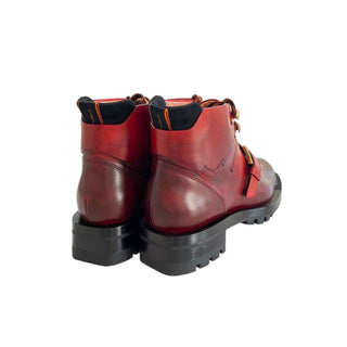 Red Leather Women Boot