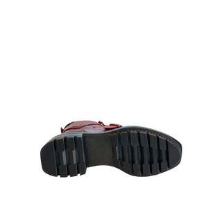 Red Leather Women Boot