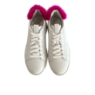 Zapatillas blancas de cuero para mujer