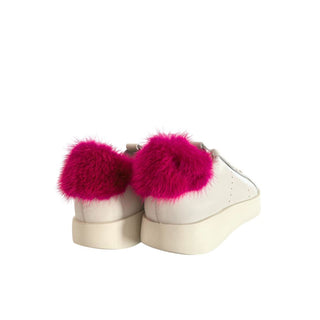 Zapatillas blancas de cuero para mujer