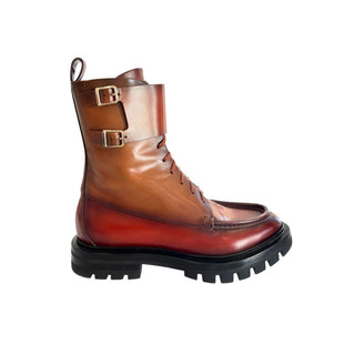 Red Leather Women Boots