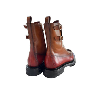 Red Leather Women Boots