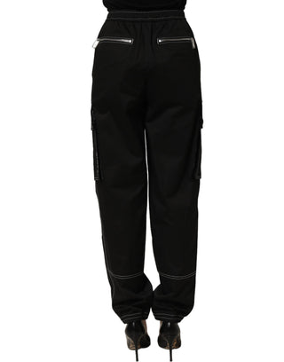 Pantalones cargo negros Vibe de talle alto y corte recto
