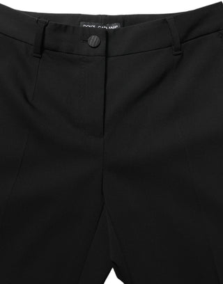 Pantalones de vestir negros de talle alto y corte recto