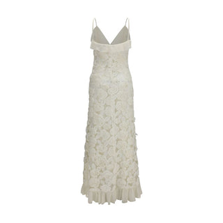 Beige Polyester Cocktail Dress