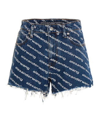 Bermudas de algodón azul