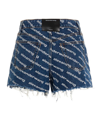 Bermudas de algodón azul