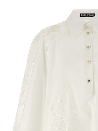 White Cotton Short Dress
