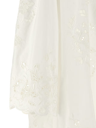 White Cotton Short Dress