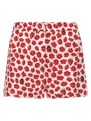 Multicolor Silk Bermuda Shorts