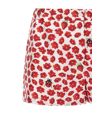Multicolor Silk Bermuda Shorts