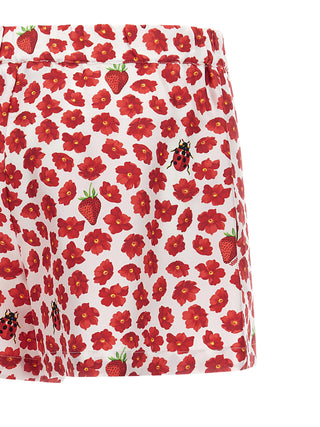 Multicolor Silk Bermuda Shorts