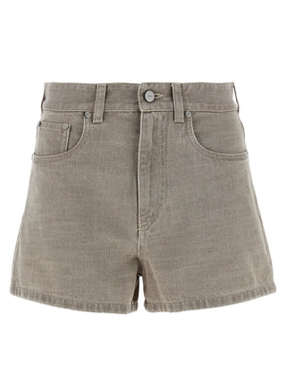 Beige Cotton Bermuda Shorts