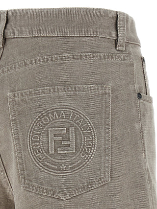 Beige Cotton Bermuda Shorts