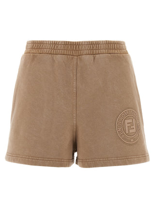 Brown Cotton Bermuda Shorts