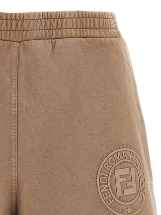 Brown Cotton Bermuda Shorts