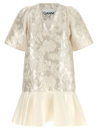White Polyester Short Dress