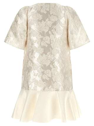 White Polyester Short Dress