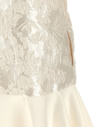 White Polyester Short Dress